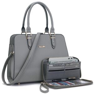 8895 Purse Purses And Handbags Satchel Wallet Sets Work Tote Bags DarkGrey